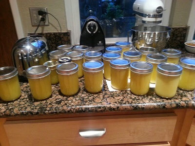 One batch lemon curd.