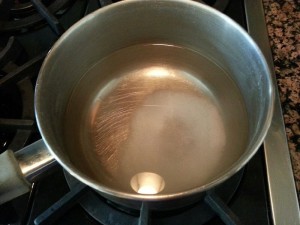 Heating the brine.