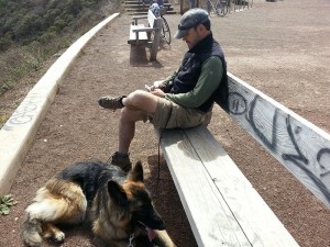 Jake and Oscar watching the America's Cup.