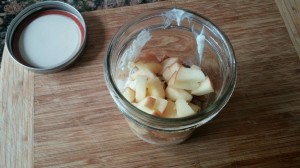1/3 of an Apple, Chopped.